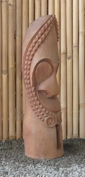 Artikelbild 2 des Artikels “Tiki Polynesische Statue aus Kokosnussholz, ca. 80cm hoch, Farbe natur/transparent, Ø ca. 18-28cm “